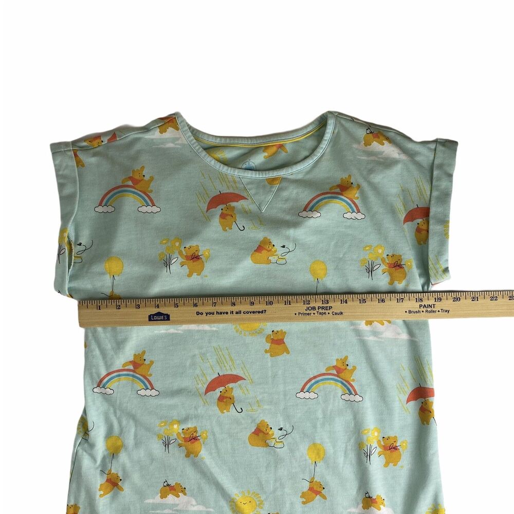 Disney Store Winnie The Pooh Nightshirt Womens XS S Nightgown Sleep Rainbow Sun - Picture 11 of 13
